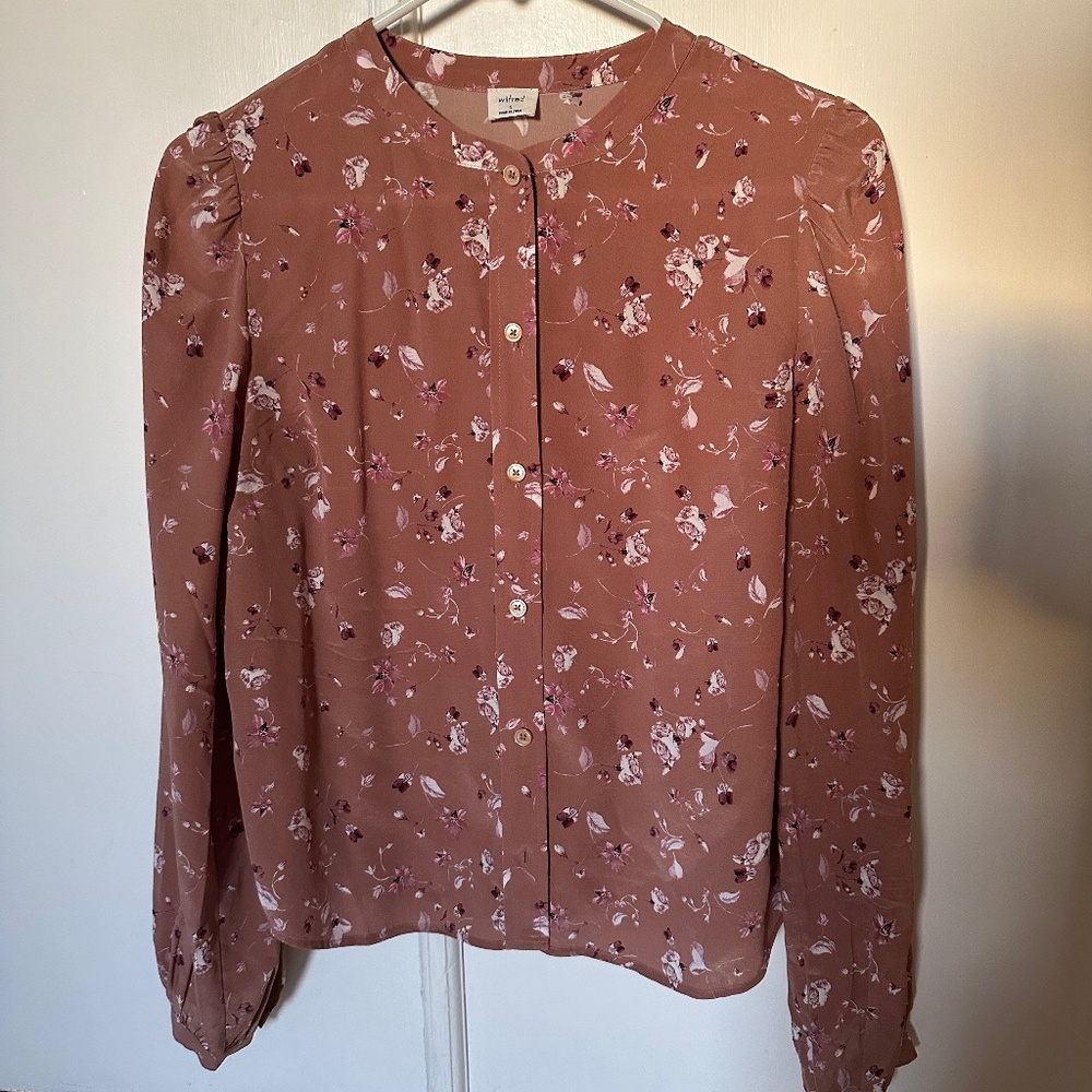 Aritzia-Wilfred floral top, long sleeves